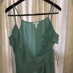 Leith small mint wrap cami